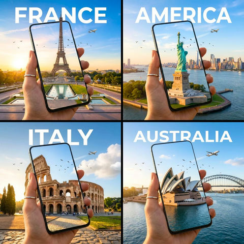 超写实的旅行广告 效果图