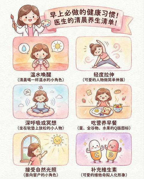 手绘美颜科普图 效果图
