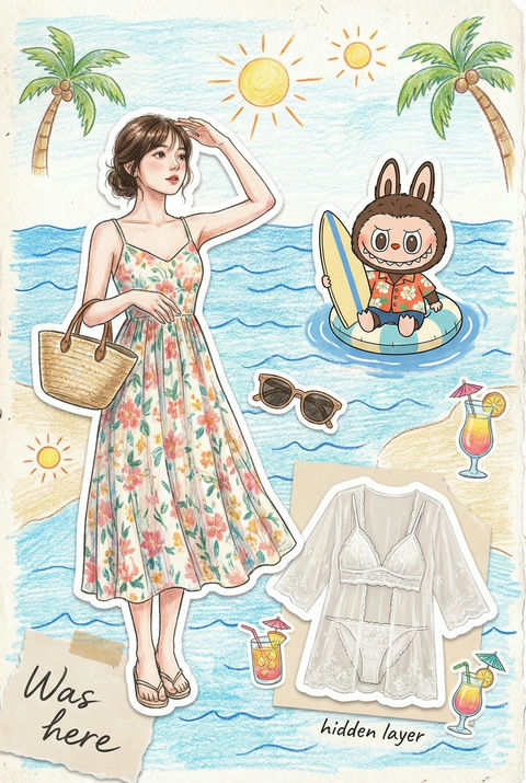 清新蓝色手账 效果图