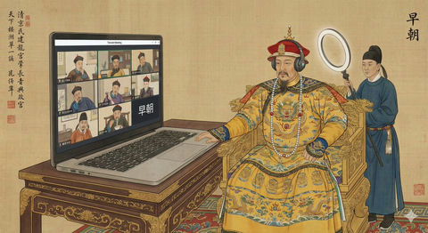 早朝了开个视频会议先 效果图