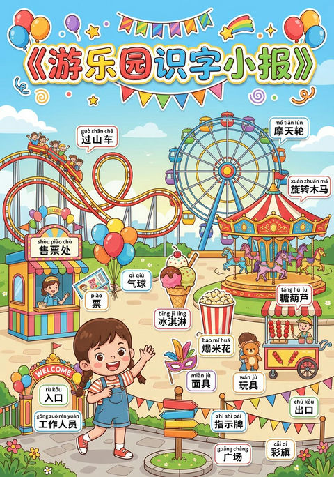 识字小报元提示词 效果图