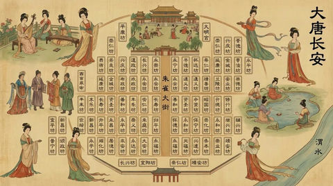 大唐长安插画 效果图