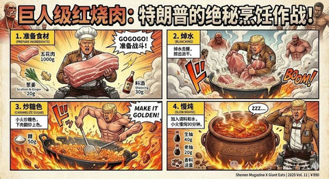 进击的巨人画风菜谱：红烧肉 效果图