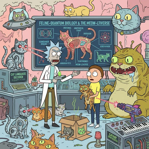 rick and morty画风卡片