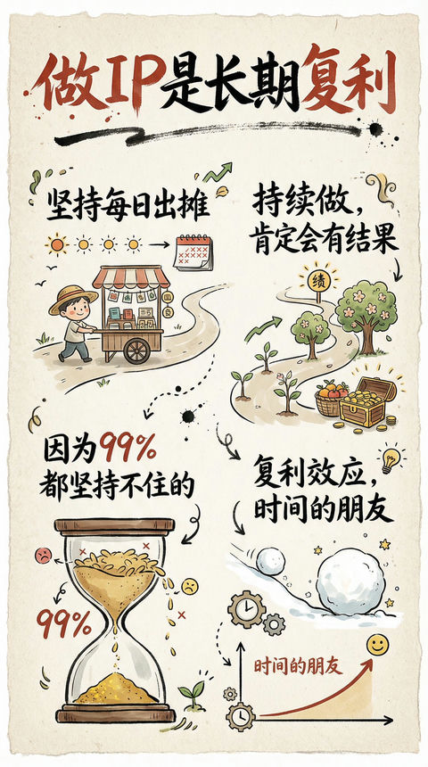 手绘风格的信息图卡片 效果图