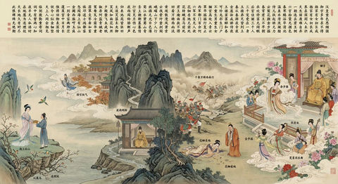长文本古诗画画